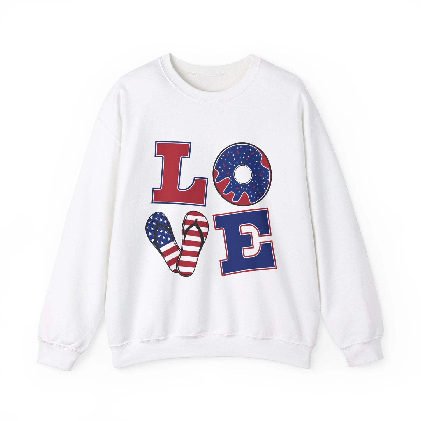 Patriotic LOVE Crewneck Sweatshirt