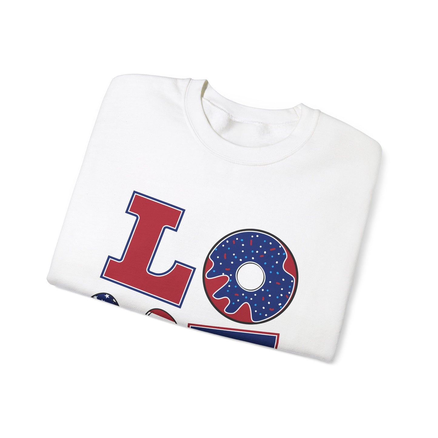 Patriotic LOVE Crewneck Sweatshirt