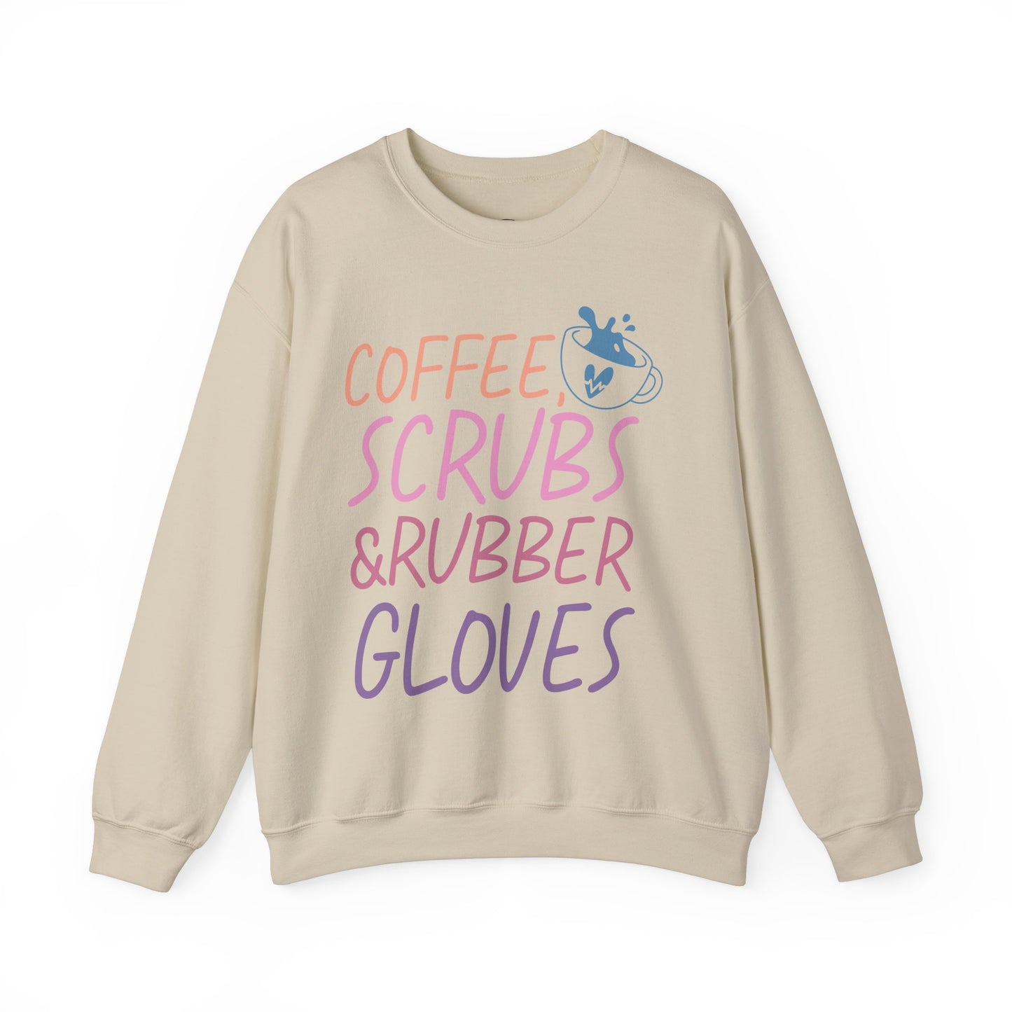 Coffee Scrubs & Rubber Gloves Crewneck Sweatshirt