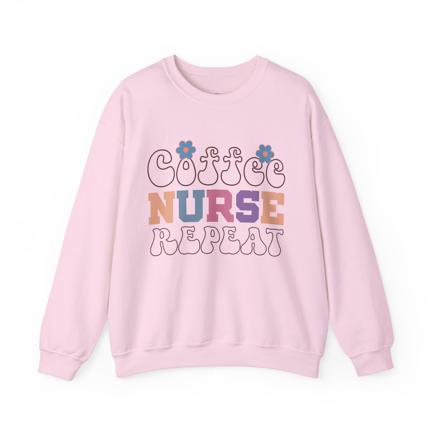 Coffee Nurse Repeat Crewneck Sweatshirt