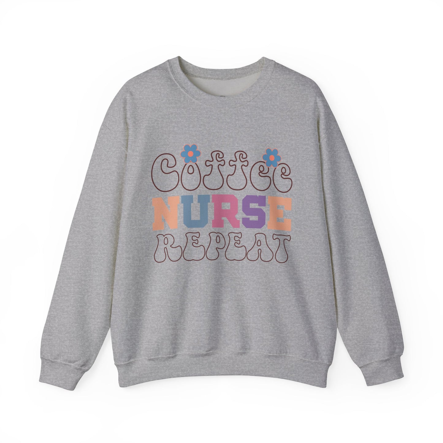 Coffee Nurse Repeat Crewneck Sweatshirt